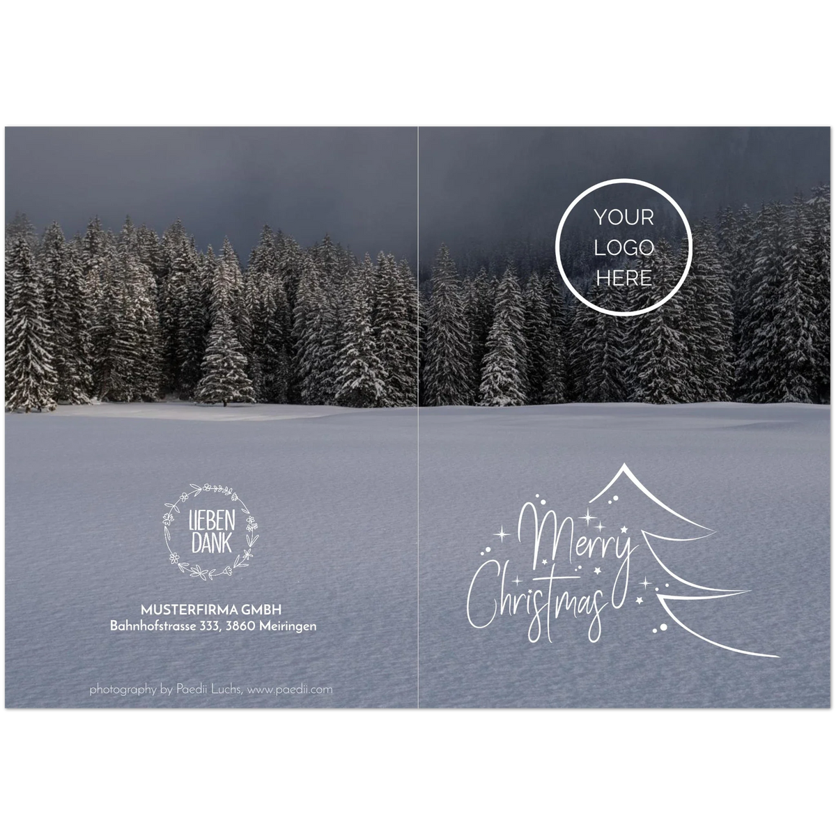 Personalisierte Weihnachtskarten (10er-Pack)