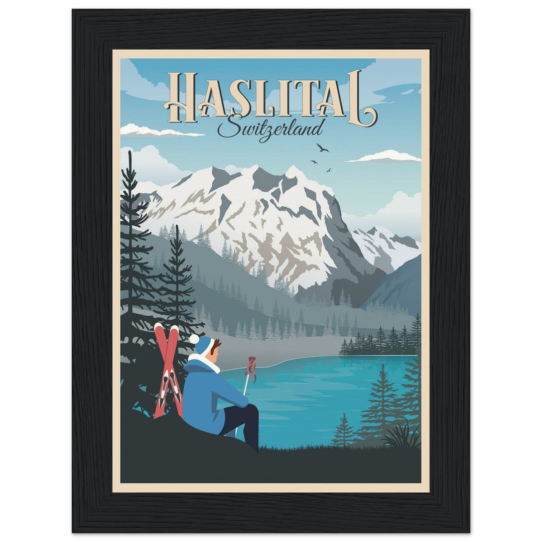 MASQUERADE VT | Vintage travel poster - Museum-Quality Wooden Framed Poster
