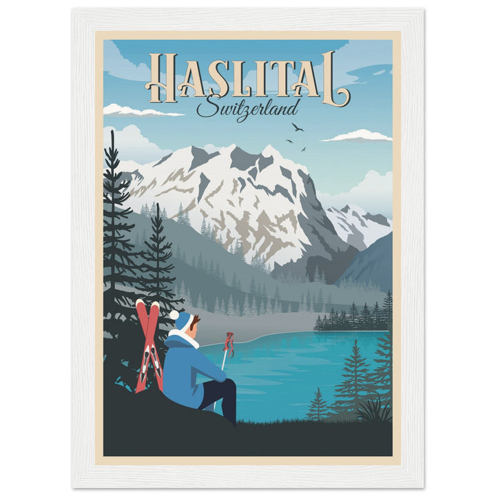 MASQUERADE VT | Vintage travel poster - Museum-Quality Wooden Framed Poster
