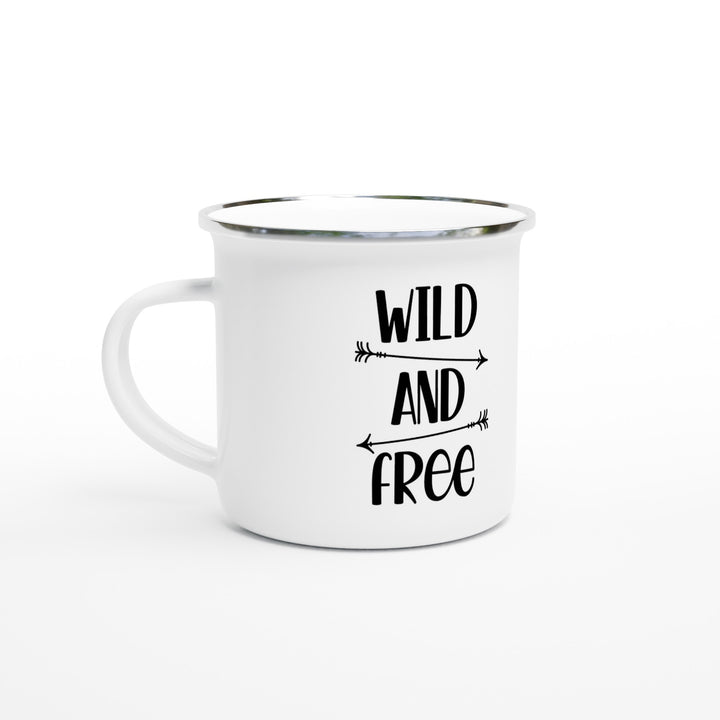 WILD &amp; FREE | Weißer 350ml Emaille-Becher