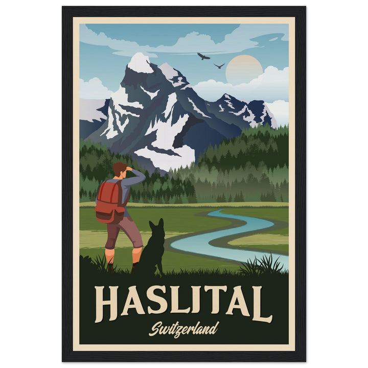 DEVOTION VT | Vintage travel poster - Museum-Quality Wooden Framed Poster