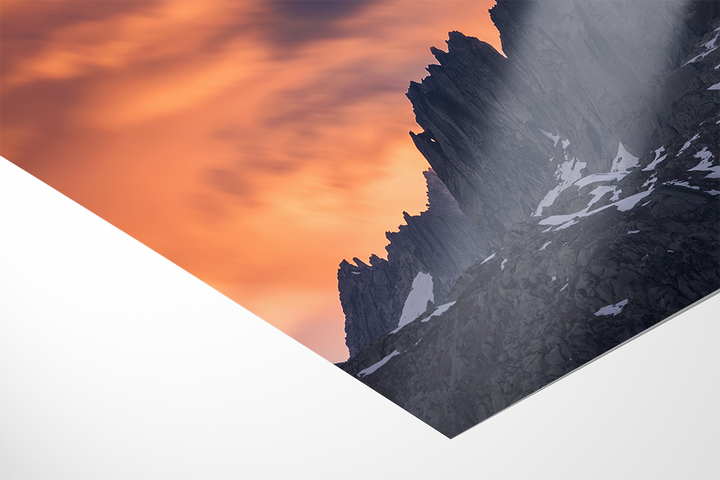Sonnenuntergangswolken am Grimselpass | Original Print