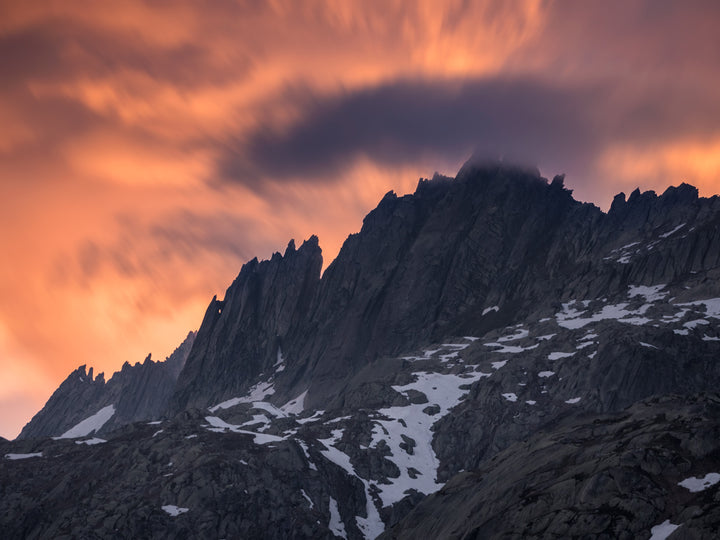 Sonnenuntergangswolken am Grimselpass | Original Print