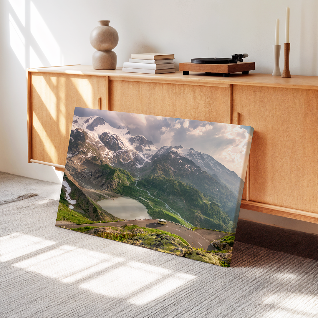 Camper Van On Sustenpass Road | Original Print