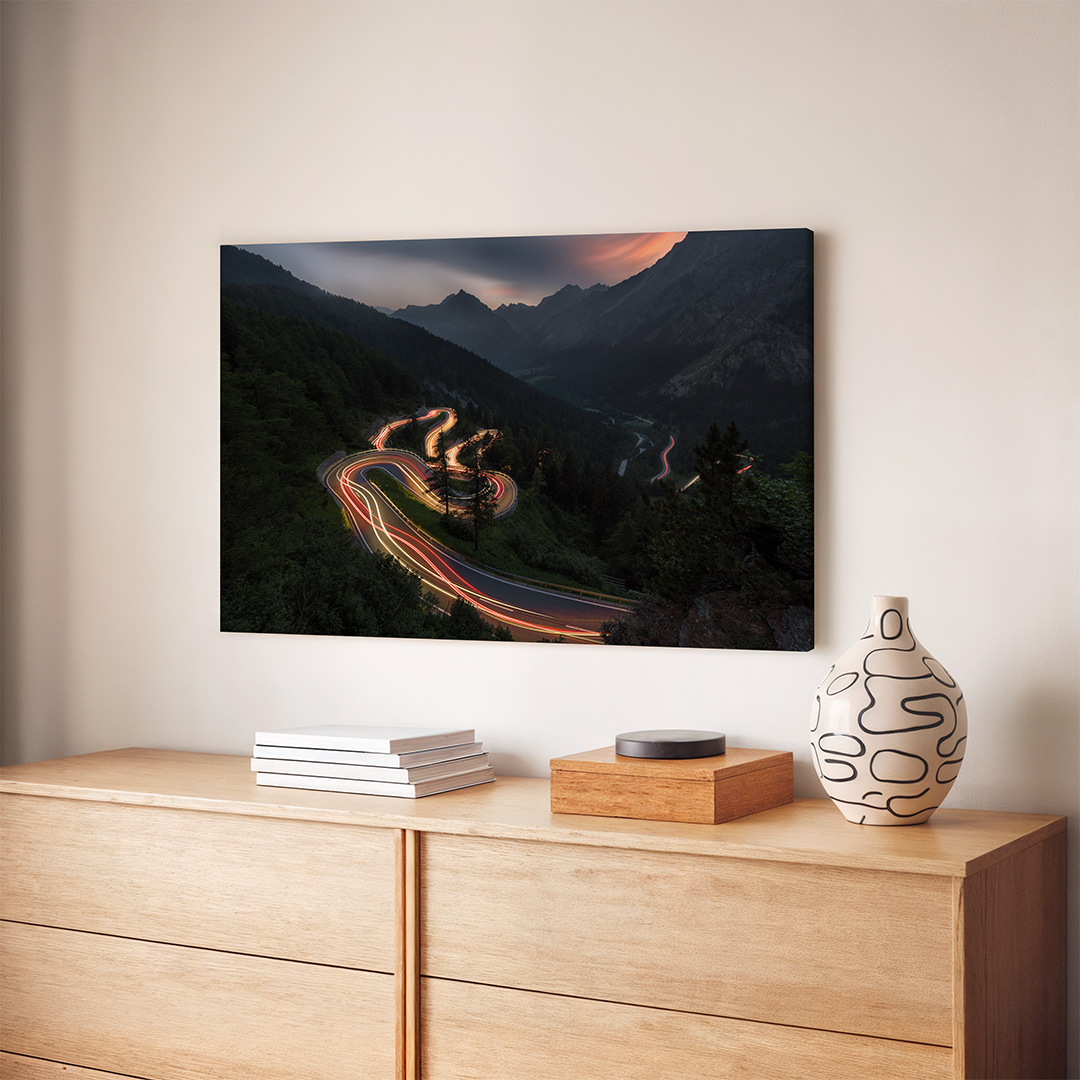 Light Trails At Maloja Pass | Original Print
