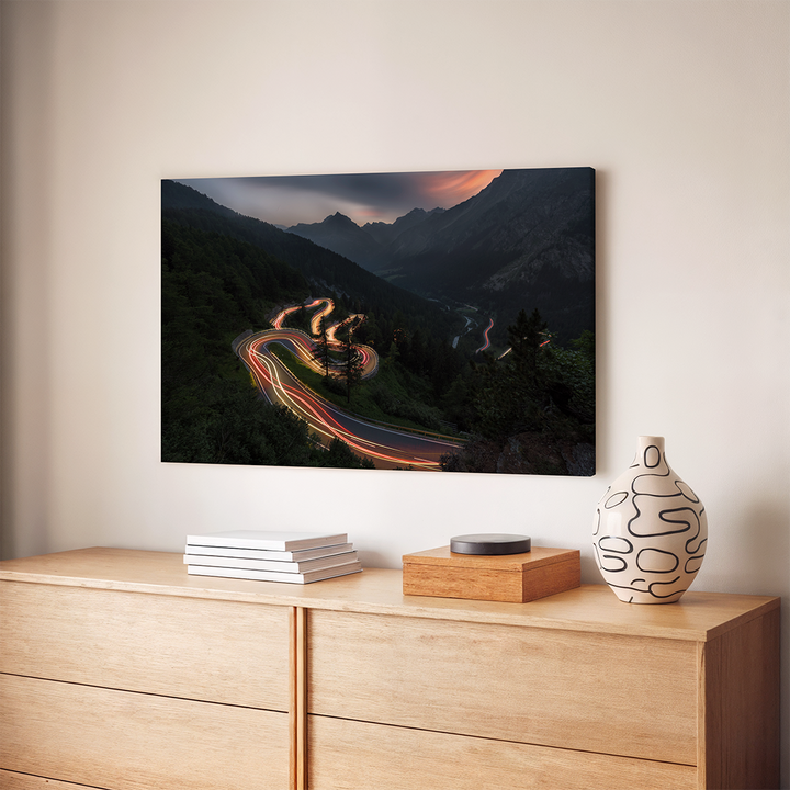 Light Trails At Maloja Pass | Original Print