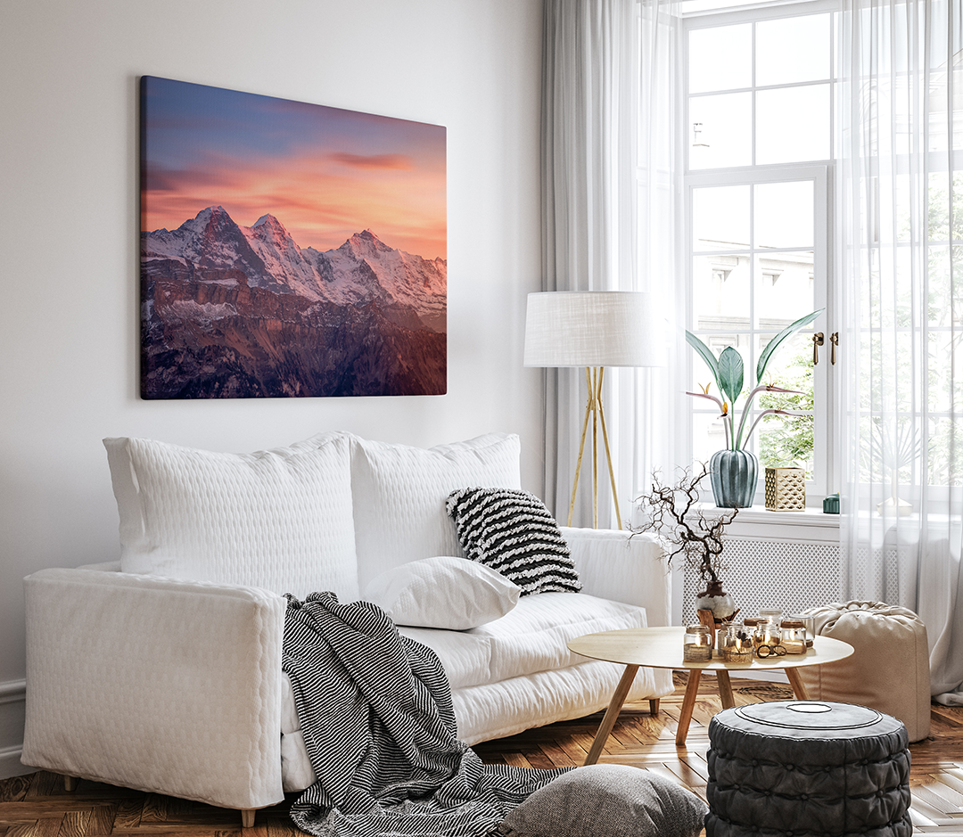 Eiger, Mönch, Jungfrau Sunset | Original Print