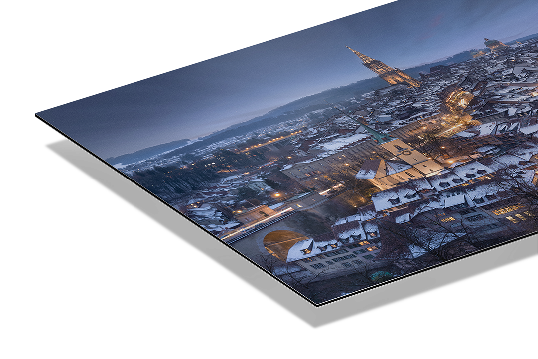 Bern City At Night After Snow Fall | Original Print