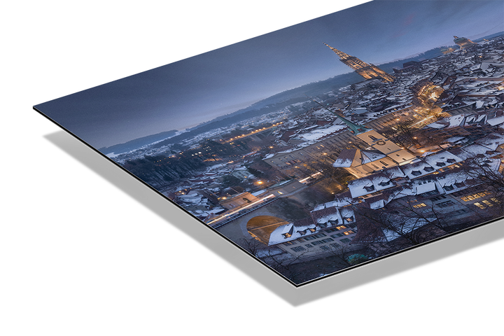Bern City At Night After Snow Fall | Original Print