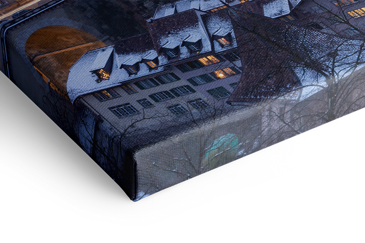 Bern City At Night After Snow Fall | Original Print