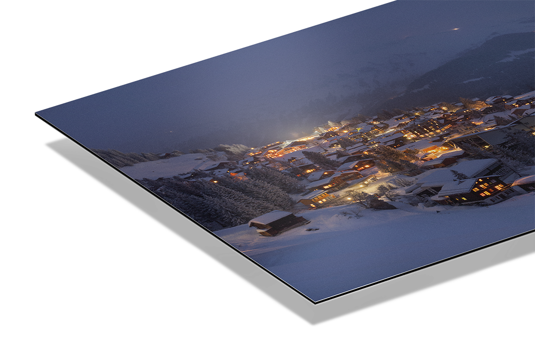 Mürren Village Lights On A Winter Night | Original Print