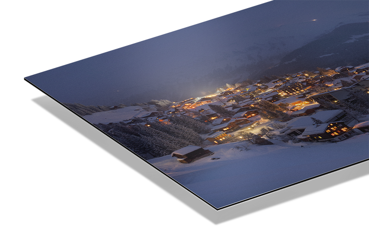 Mürren Village Lights On A Winter Night | Original Print