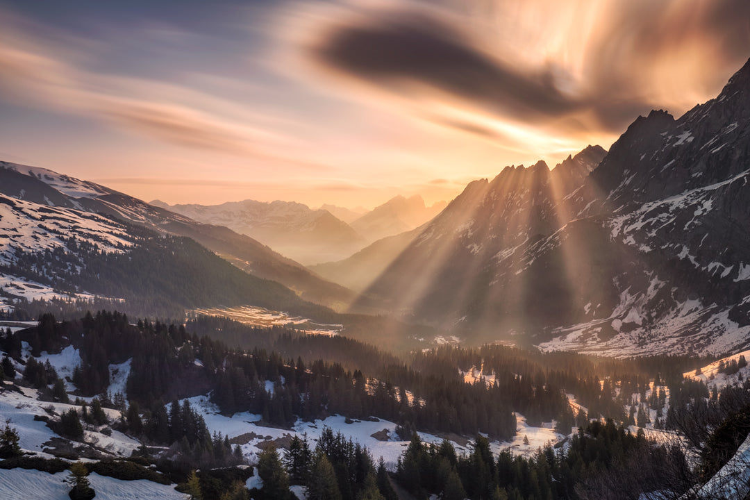 Reichenbachtal Sunrays Long Exposure | Original Print