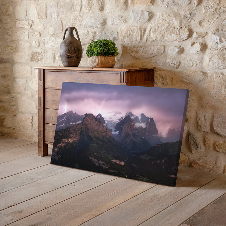 Lightning Storm Over The Bernese Alps | Original Print
