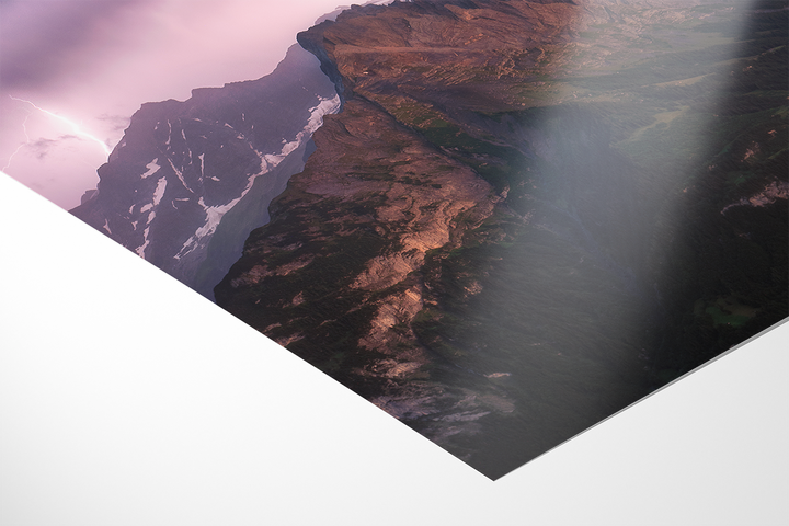 Lightning Storm Over The Bernese Alps | Original Print