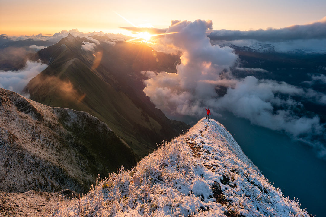 Sunrise On Hardergrat After First Snow | Original Print