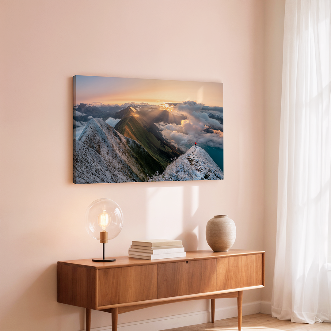 Sonnenaufgang auf dem Hardergrat nach dem ersten Schnee 2 | Original Print