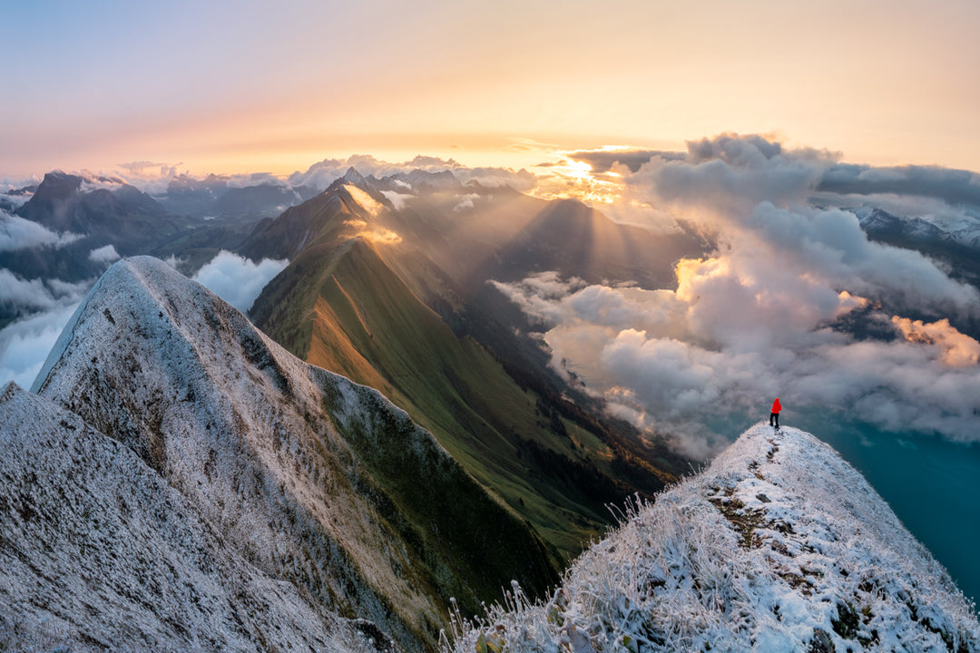 Sonnenaufgang auf dem Hardergrat nach dem ersten Schnee 2 | Original Print
