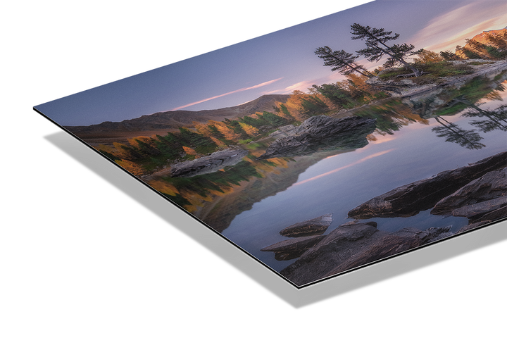 Still Lake In Fall In Engadin | Original Print