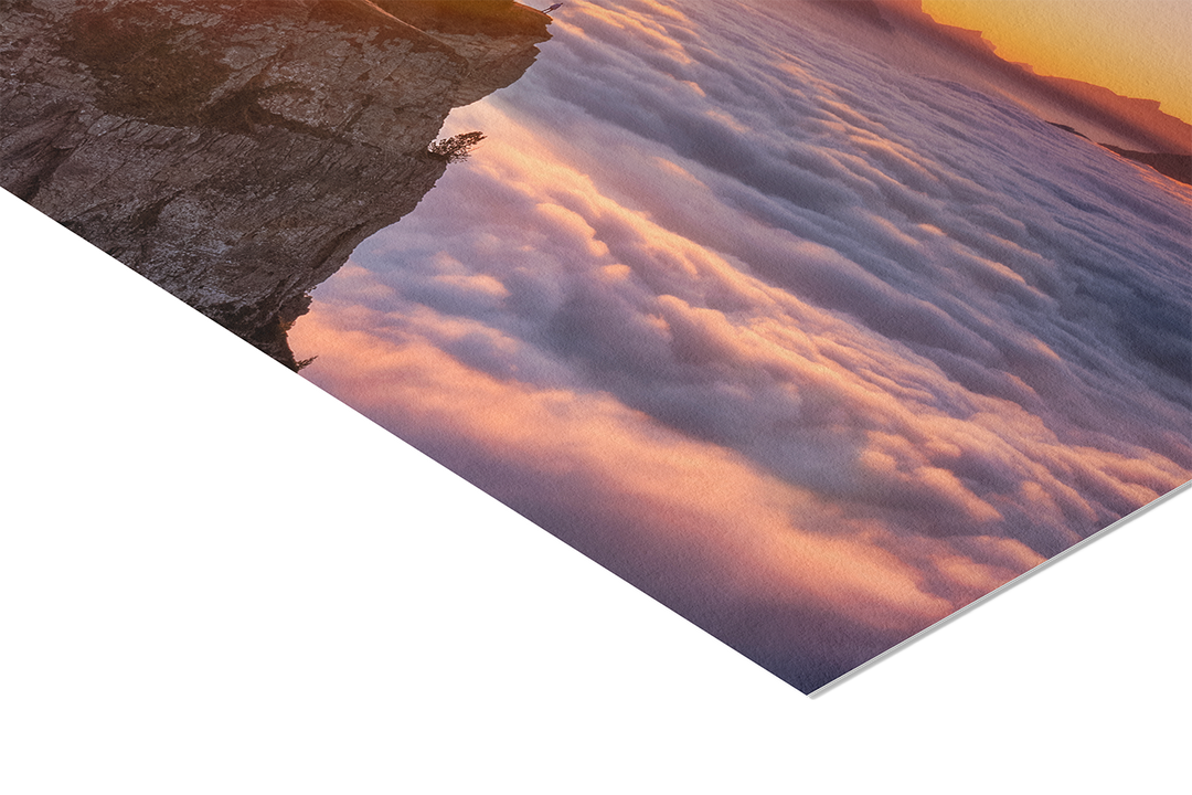 Sonnenuntergang über den Berner Alpen vom Niederhorn | Original Print