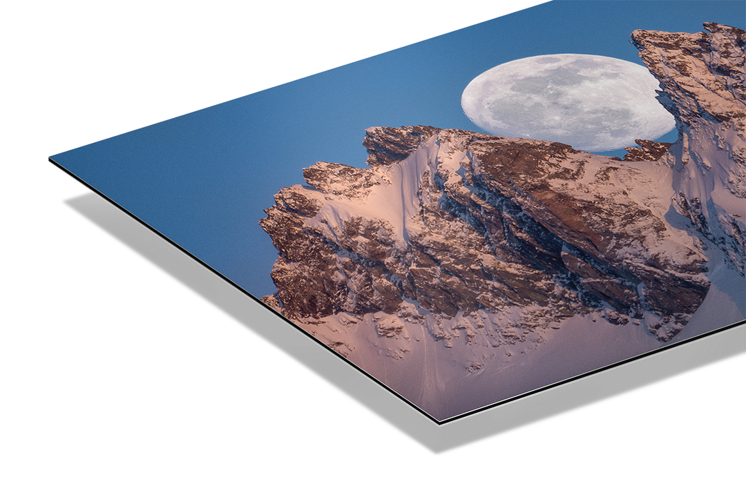 Full Moon Behind Fuenffingerstoecke In Winter | Original Print