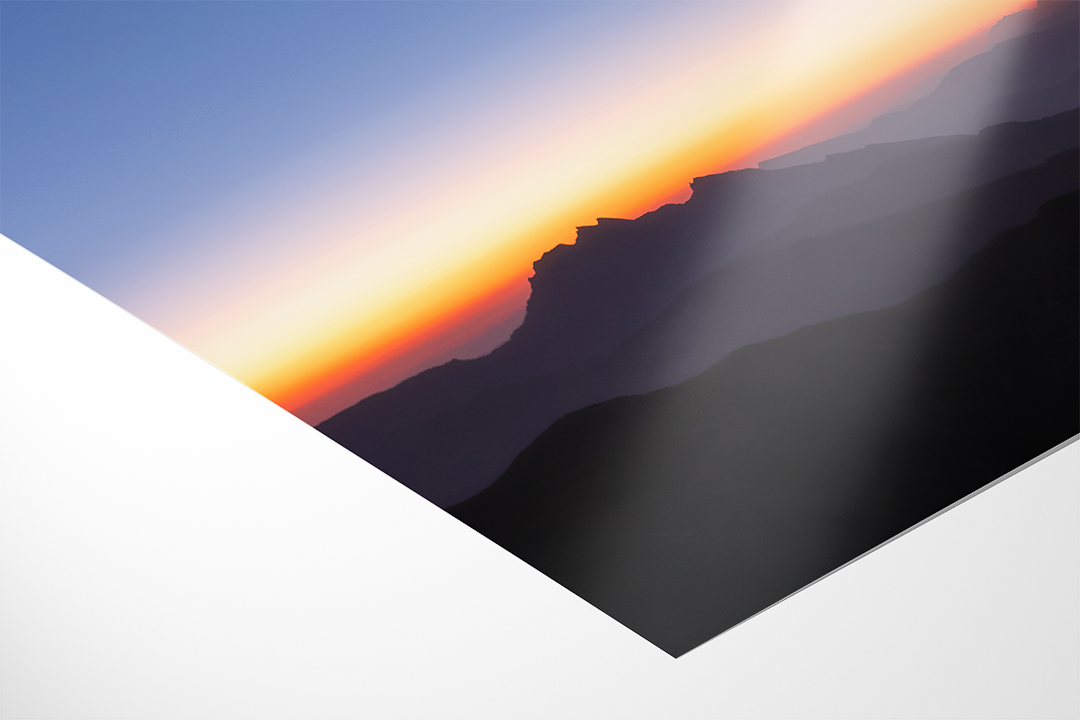 Crescent Moon Over Central Switzerland Mountain Layers | Original Print
