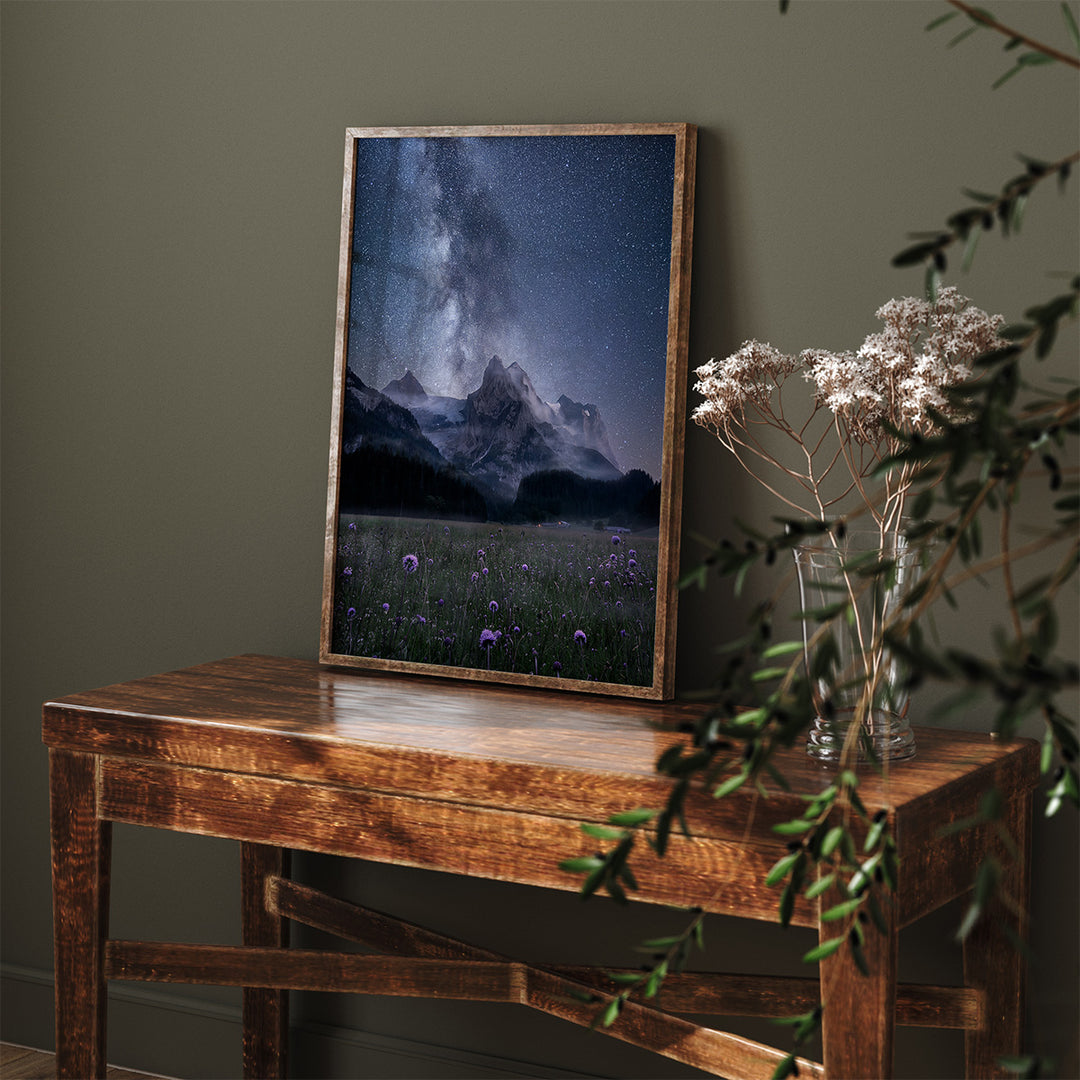 Milky Way, Wildflowers And Wellhorn | Original Print