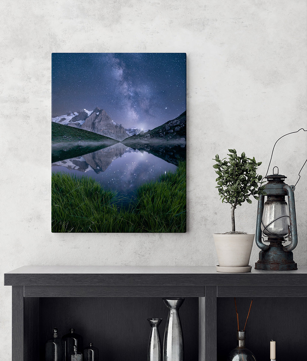 Milchstrasse, Bergsee und Wetterhorn | Original Print