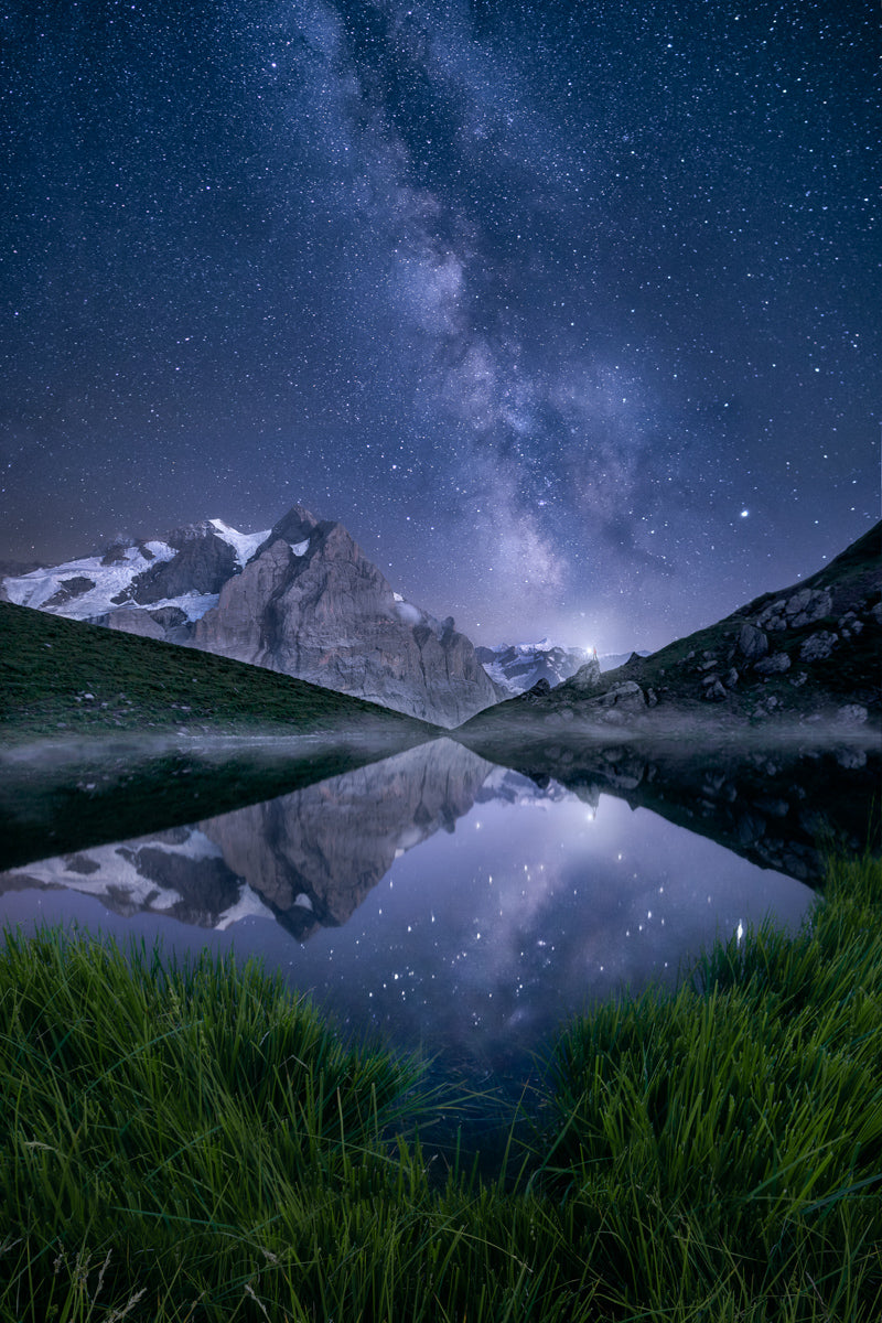 Milchstrasse, Bergsee und Wetterhorn | Original Print