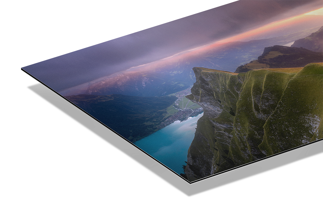 Hardergrat und Sonnenuntergangsfarben über Interlaken | Original Print