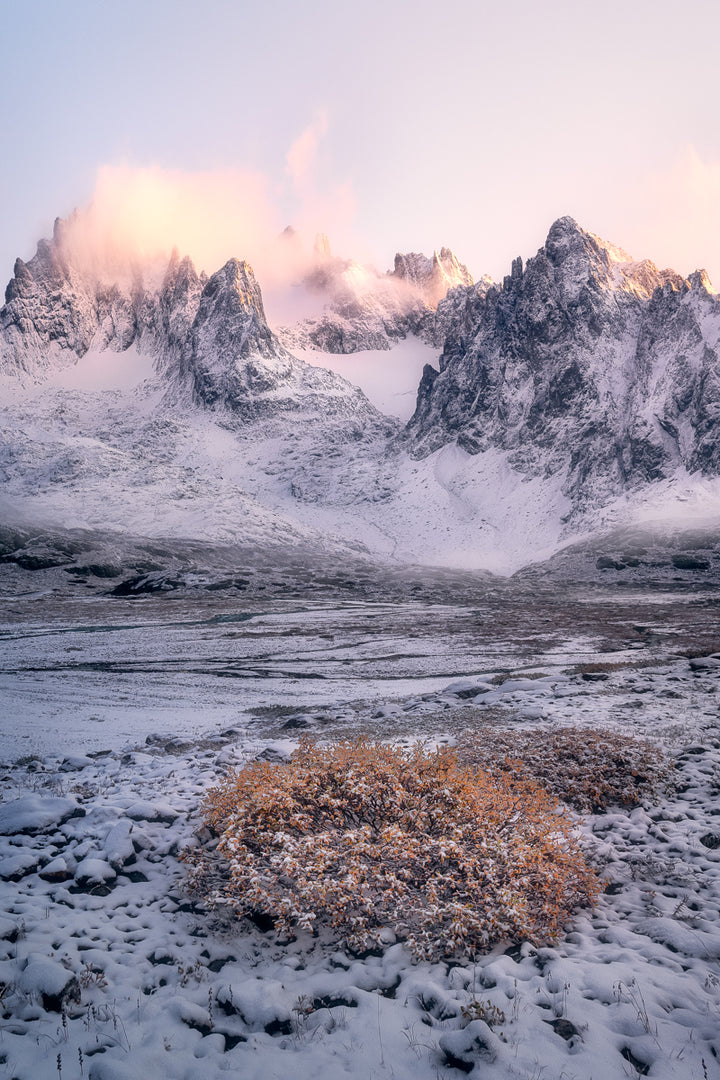 Winter Beginning At Sustenpass, Fünffingerstöcke | Original Print