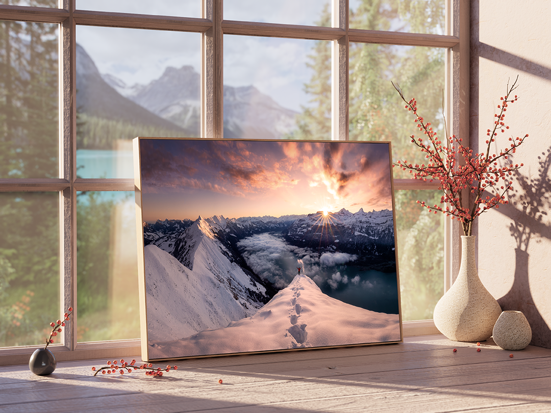 Goldene Stunde auf dem Hardergrat nach dem ersten Schnee | Original Print
