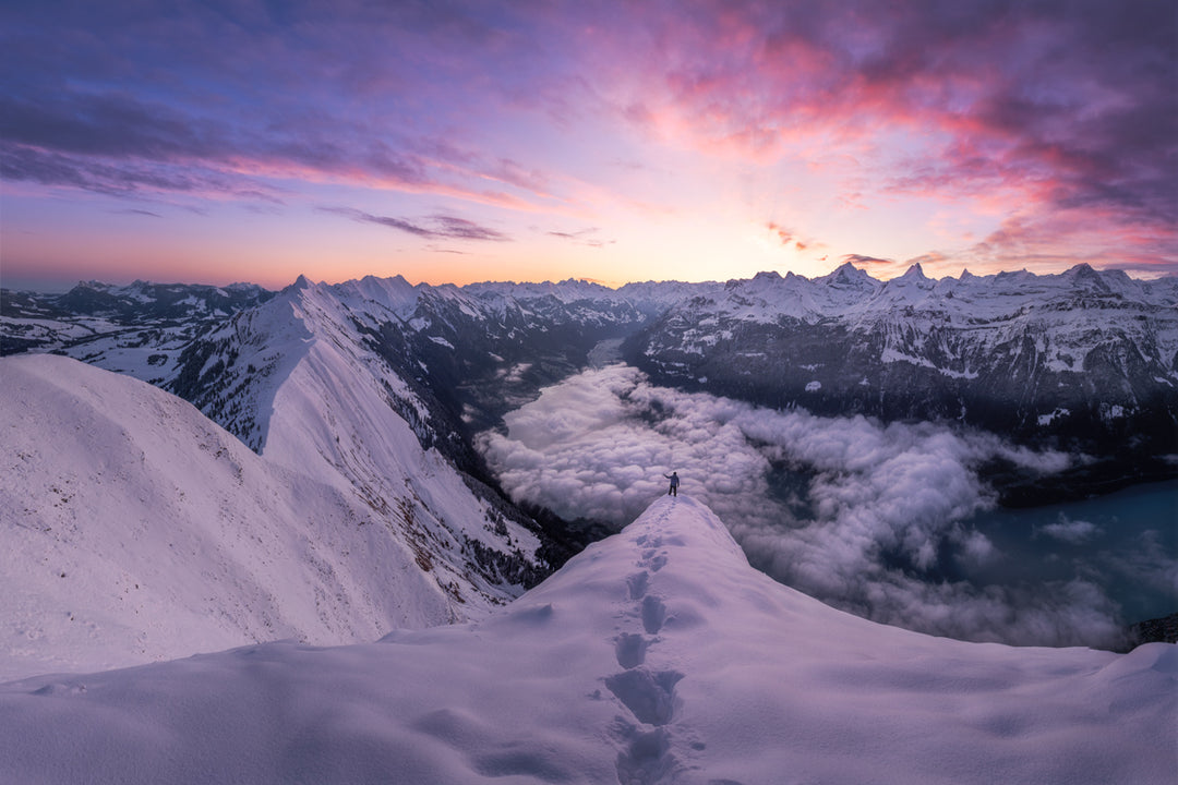 Blue Hour On Hardergrat After First Snow | Original Print