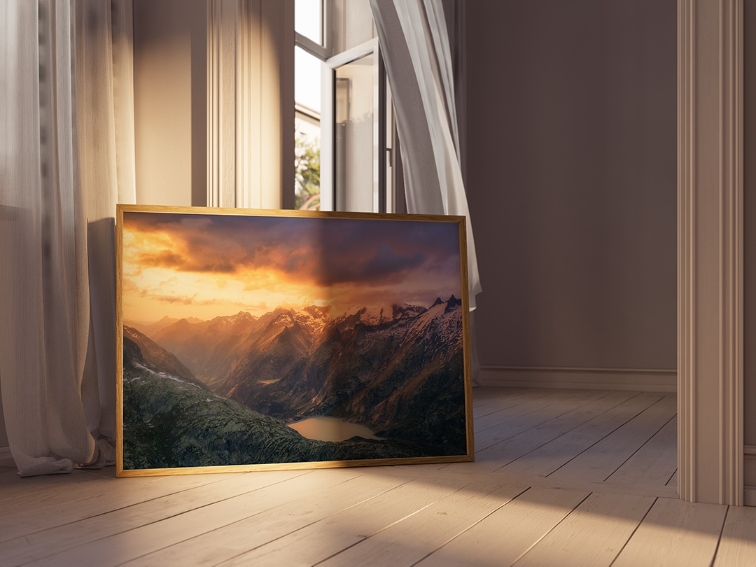 Goldener Himmel im Grimseltal | Original Print