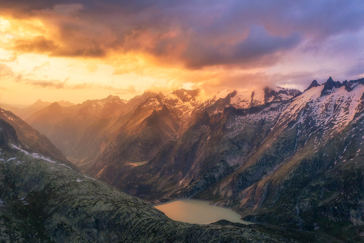 Goldener Himmel im Grimseltal | Original Print