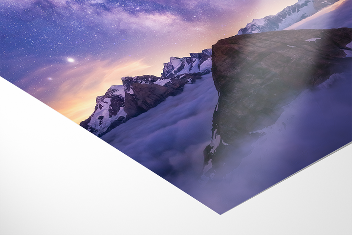 Milky Way Over Cloud Inversion And Bernese Alps | Original Print