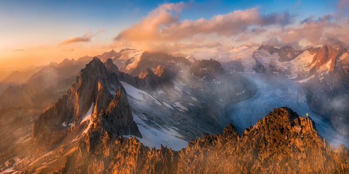 Gärstenhörner Panorama And Rhone Glacier | Original Panorama Print