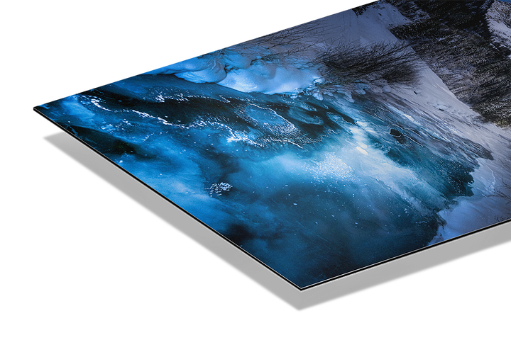 Wellhorn und gefrorener Fluss bei Nacht | Original Print