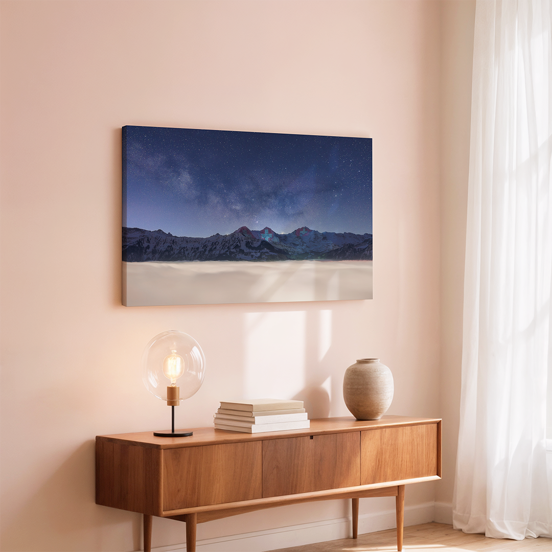Milky Way And Eiger, Moench, Jungfrau | Original Print