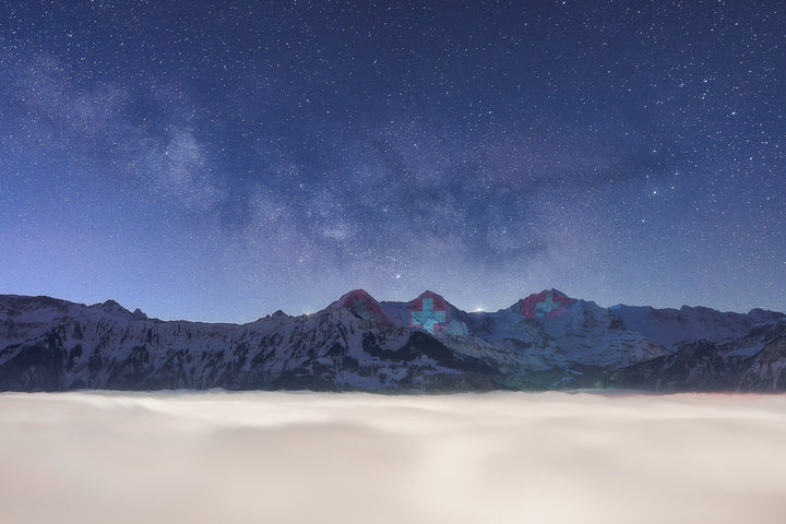 Milky Way And Eiger, Moench, Jungfrau | Original Print