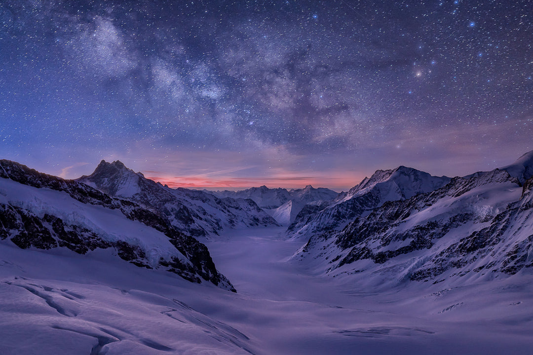 Milky Way Over Aletsch Glacier | Original Print