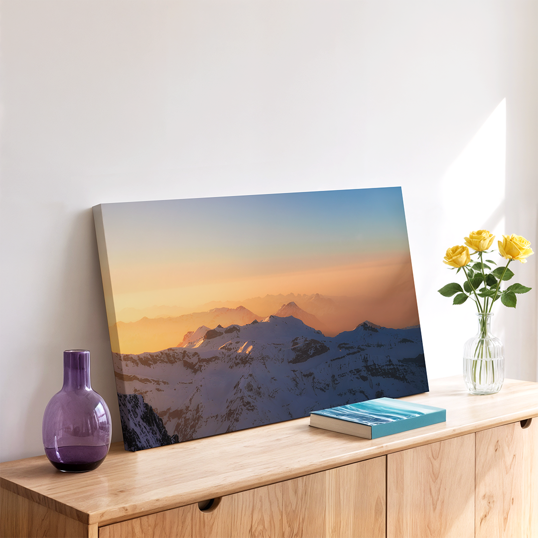Saharan Dust Glow Over The Bernese Alps | Original Print