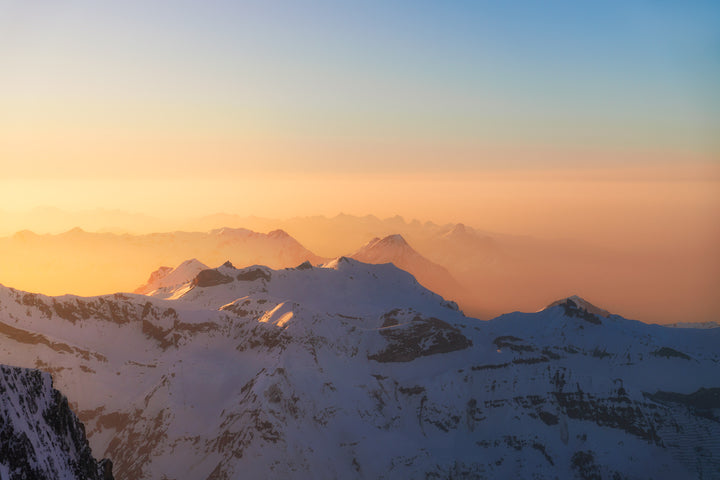 Saharan Dust Glow Over The Bernese Alps | Original Print