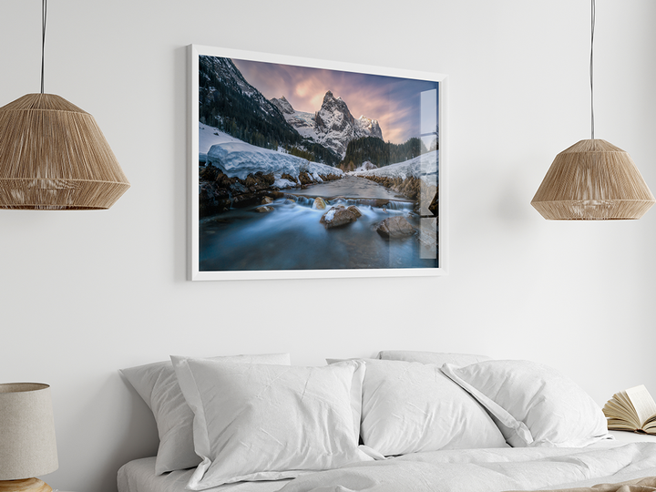 Wellhorn And River In Spring Long Exposure | Original Print
