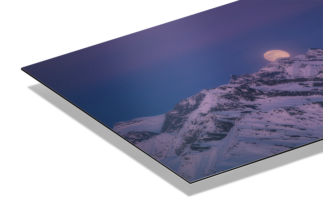 Winter Full Moon Over The Bernese Alps | Original Print