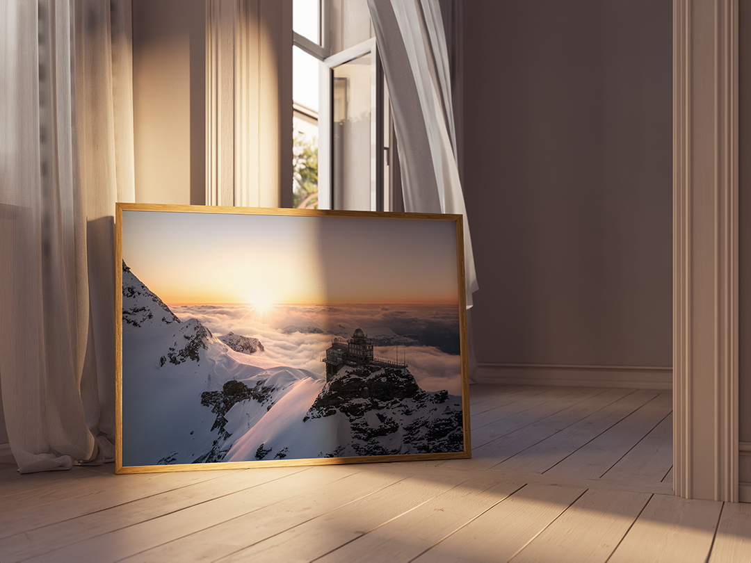 Jungfraujoch Sunset And Cloud Inversion | Original Print