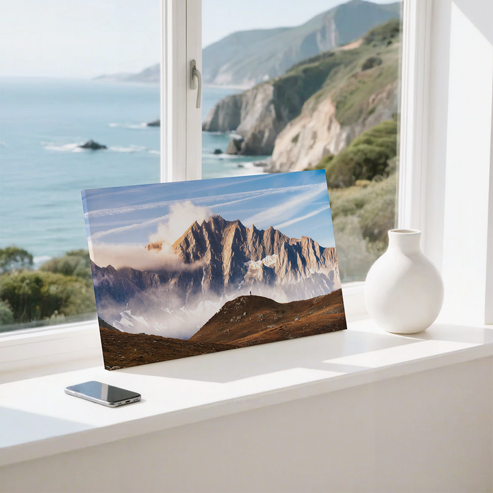 Small Silhouette And Mountain Landscape | Original Print