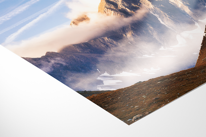 Small Silhouette And Mountain Landscape | Original Print