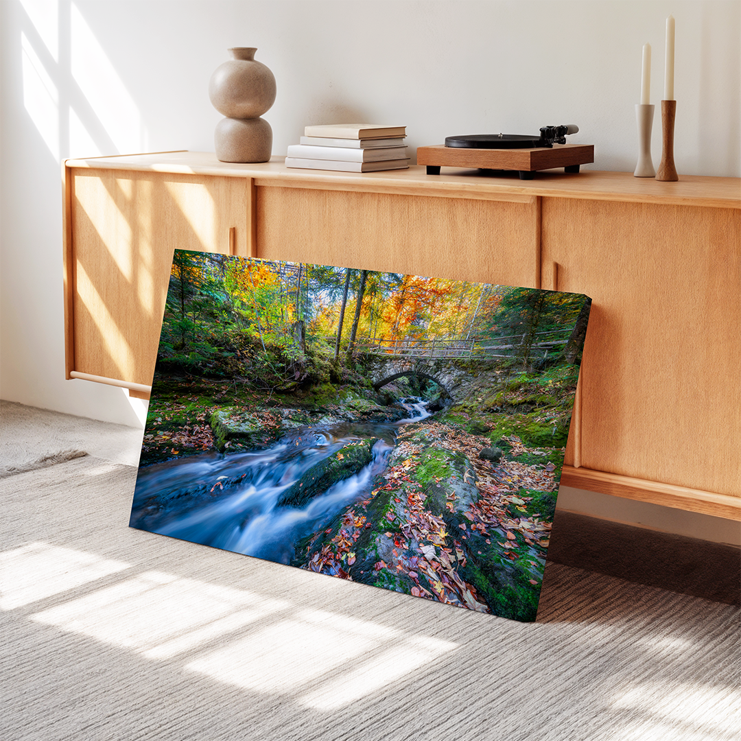 Fluss Und Wald Im Herbst | Original Print