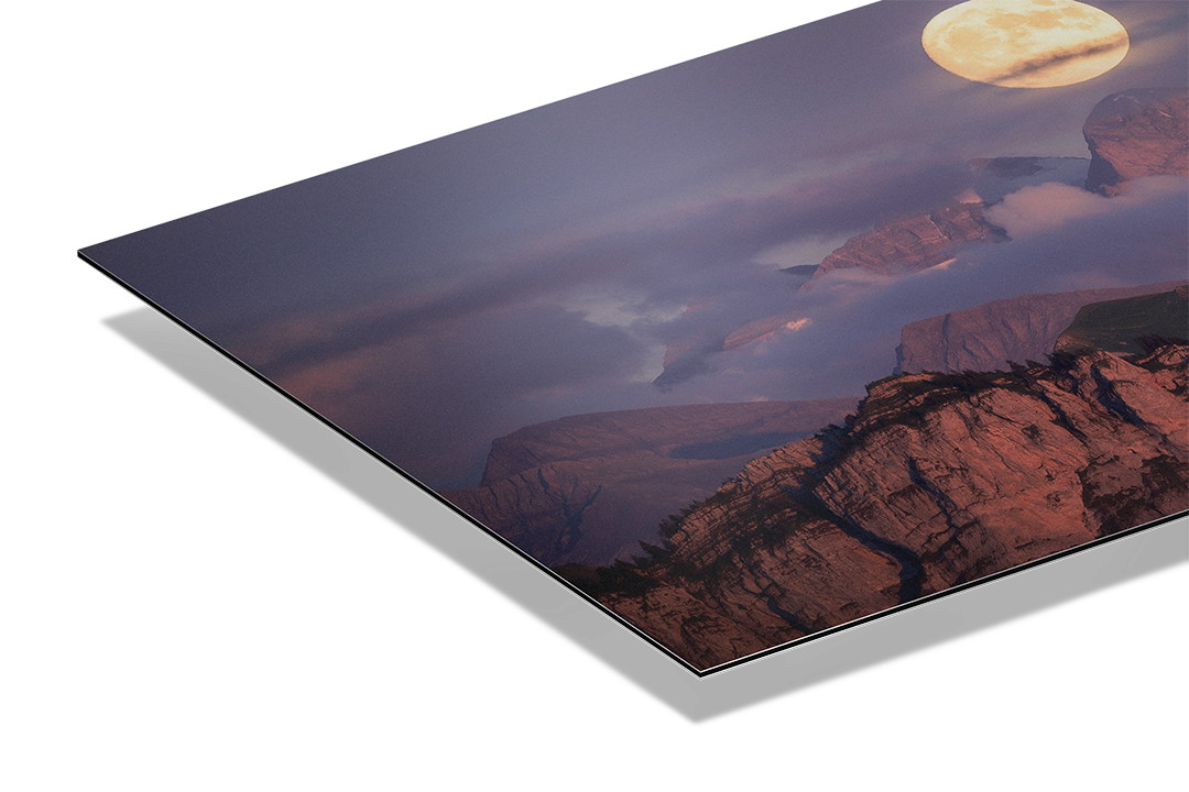 Full Moon Over Wetterhorn Seen From Emmental | Original Print
